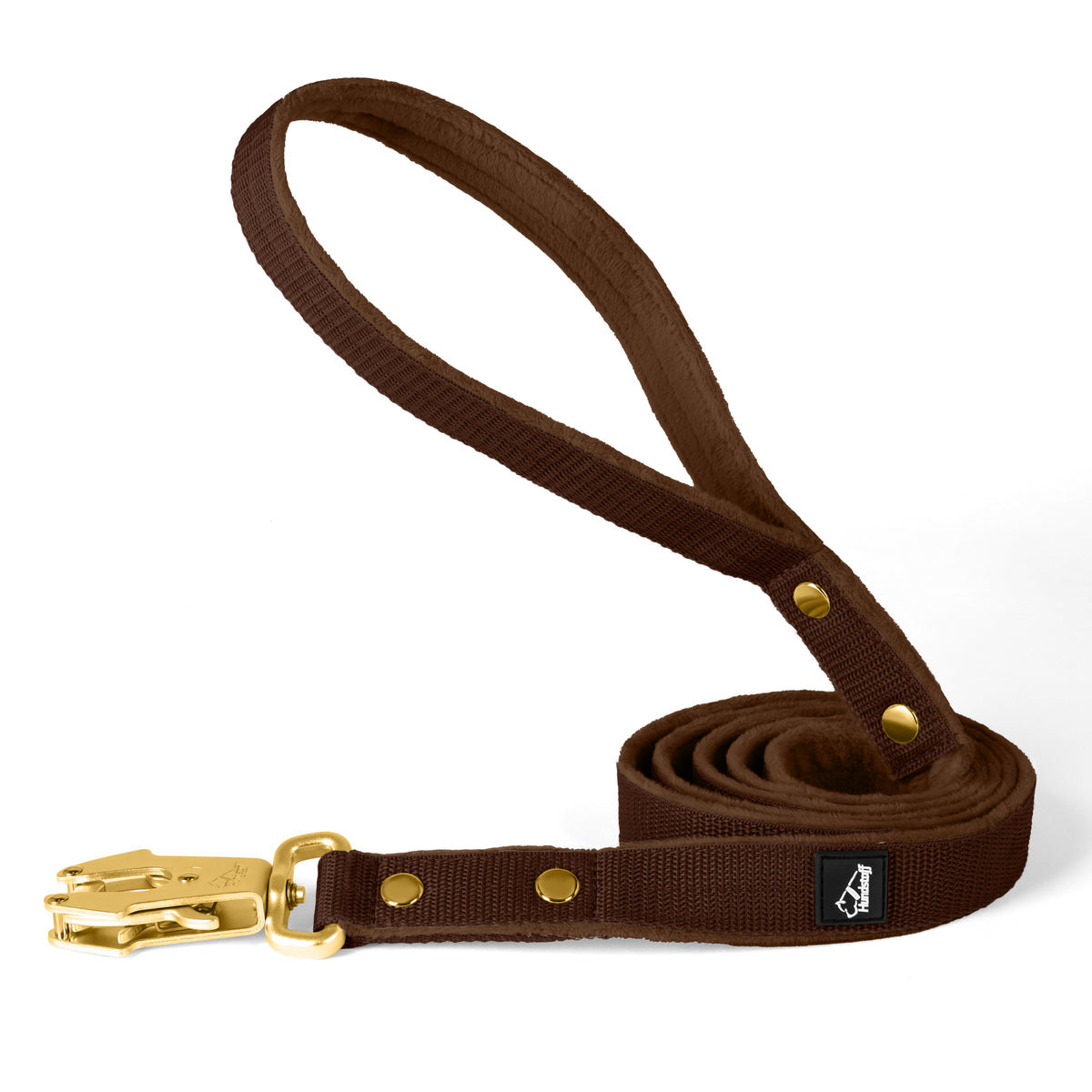 Walk Leash Gold Edition Dark Brown