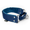 Martingale Navy Blue - Brett fodrat halsband halvstryp