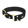 Martingale Golden Svart - Brett fodrat halsband halvstryp