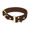 Martingale Golden Dark Brown - Brett fodrat halsband halvstryp