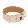 Active Golden Beige - Brett slitstarkt halsband med spänne