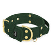 Grip Golden Forest Green - Brett fodrat halsband med handtag