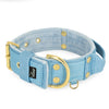 Grip Golden Baby Blue - Brett fodrat halsband med handtag