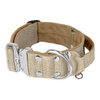 Extreme Silver Buckle Beige - Starkt och säkert halsband