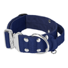 Extreme Silver Buckle Navy Blue - Starkt och säkert halsband