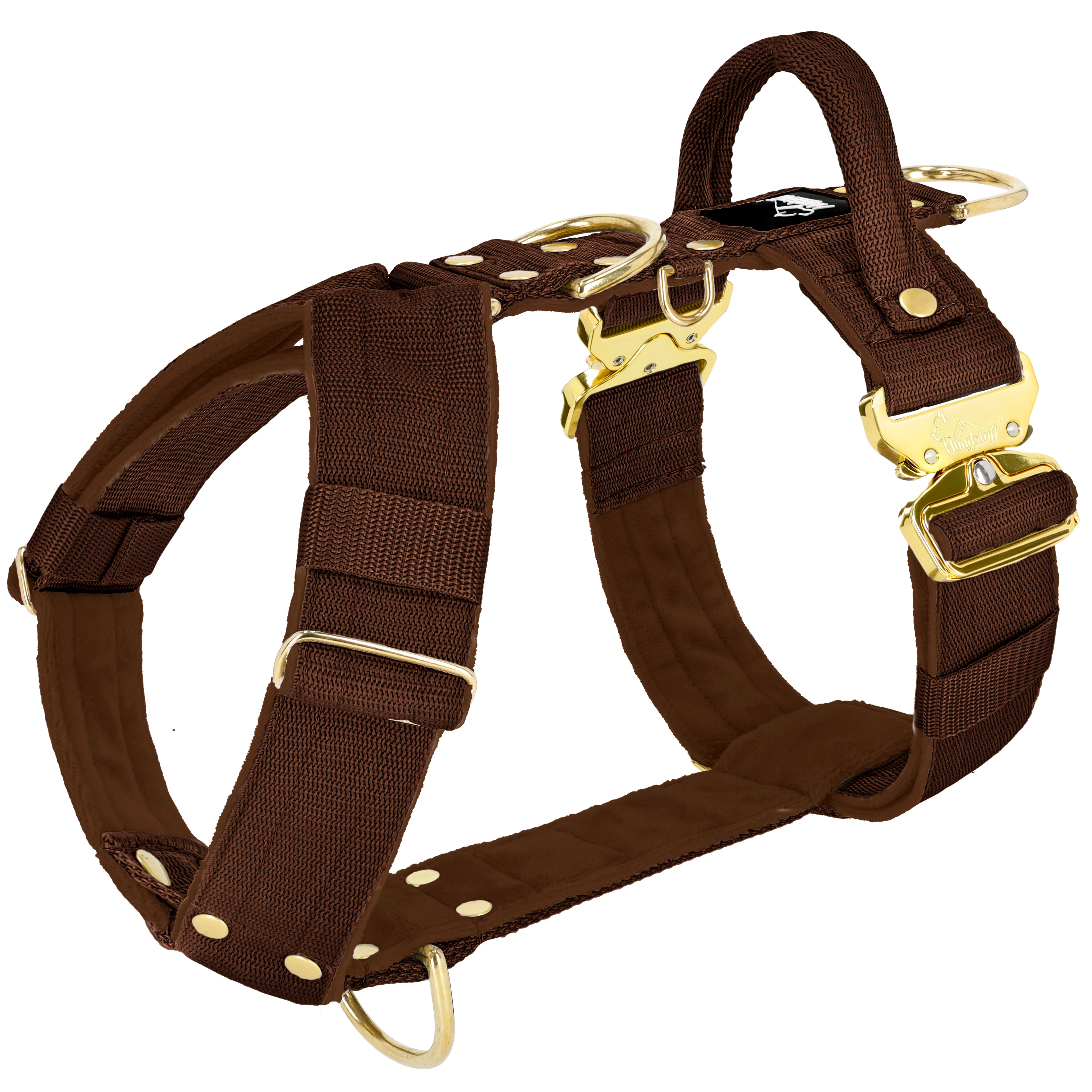Easy Walk Extreme Gold Buckle Dark Brown - Sele med snabbspänne