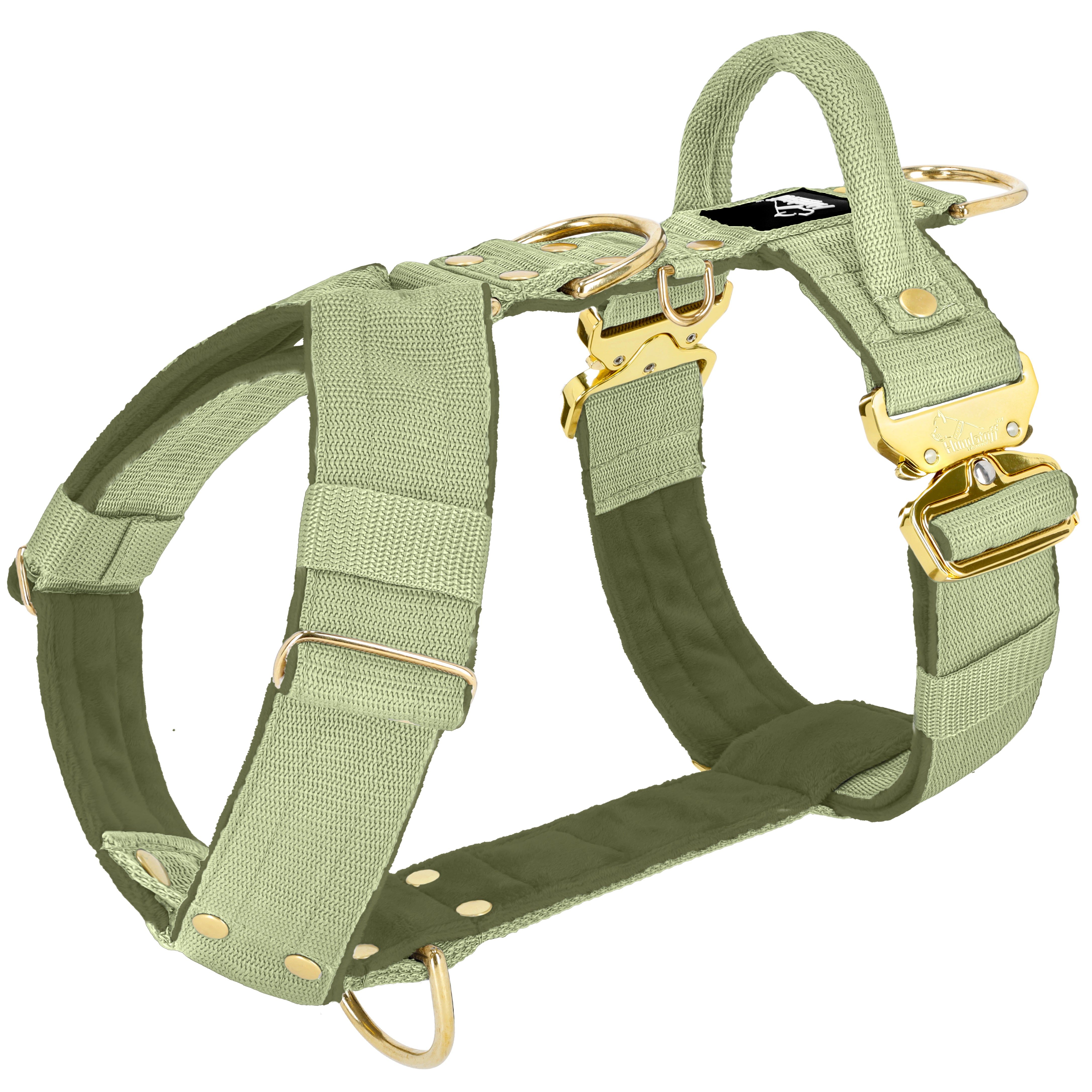 Easy Walk Extreme Gold Buckle Olive Green - Sele med snabbspänne