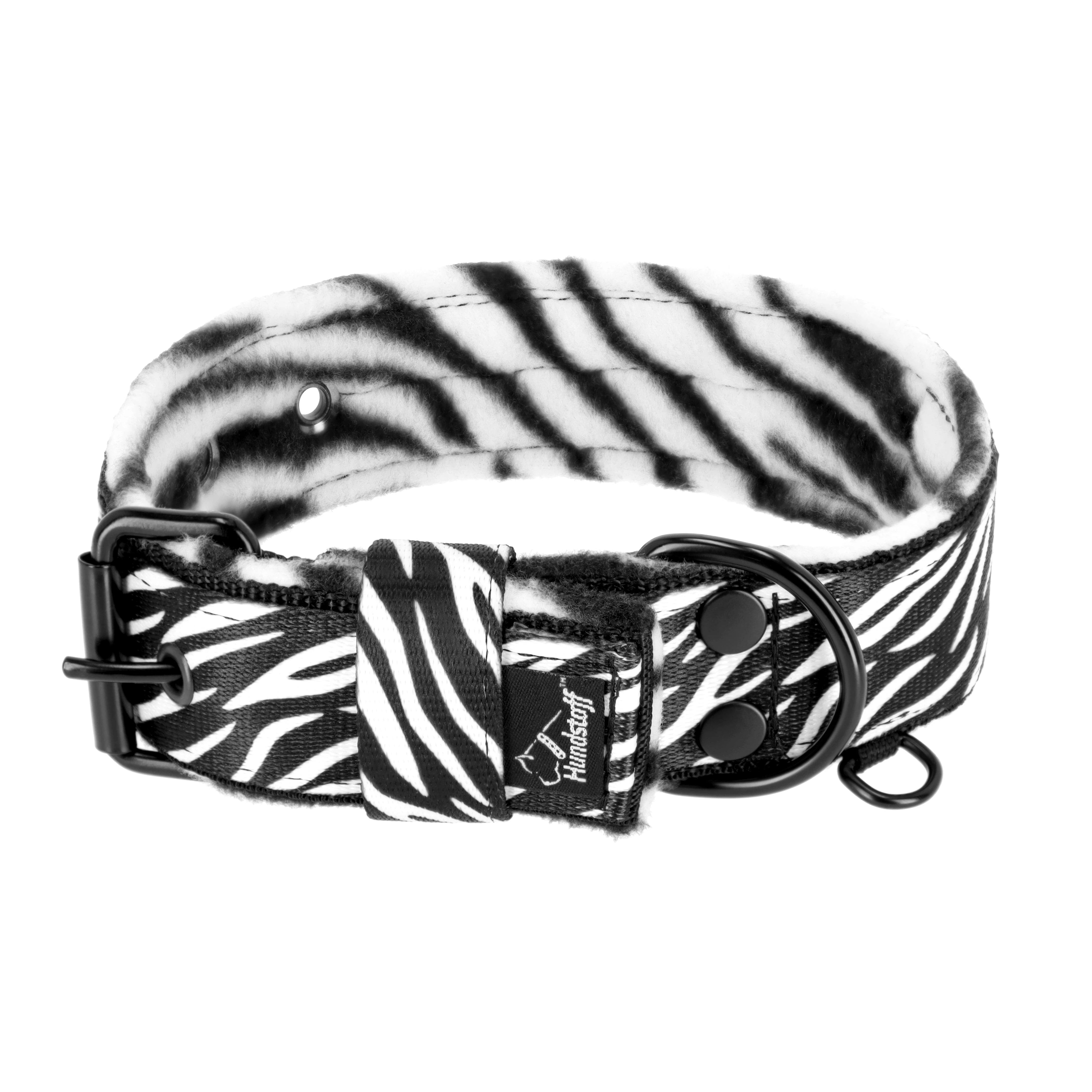 Active Komfort Zebra - Brett slitstarkt hundhalsband med spänne