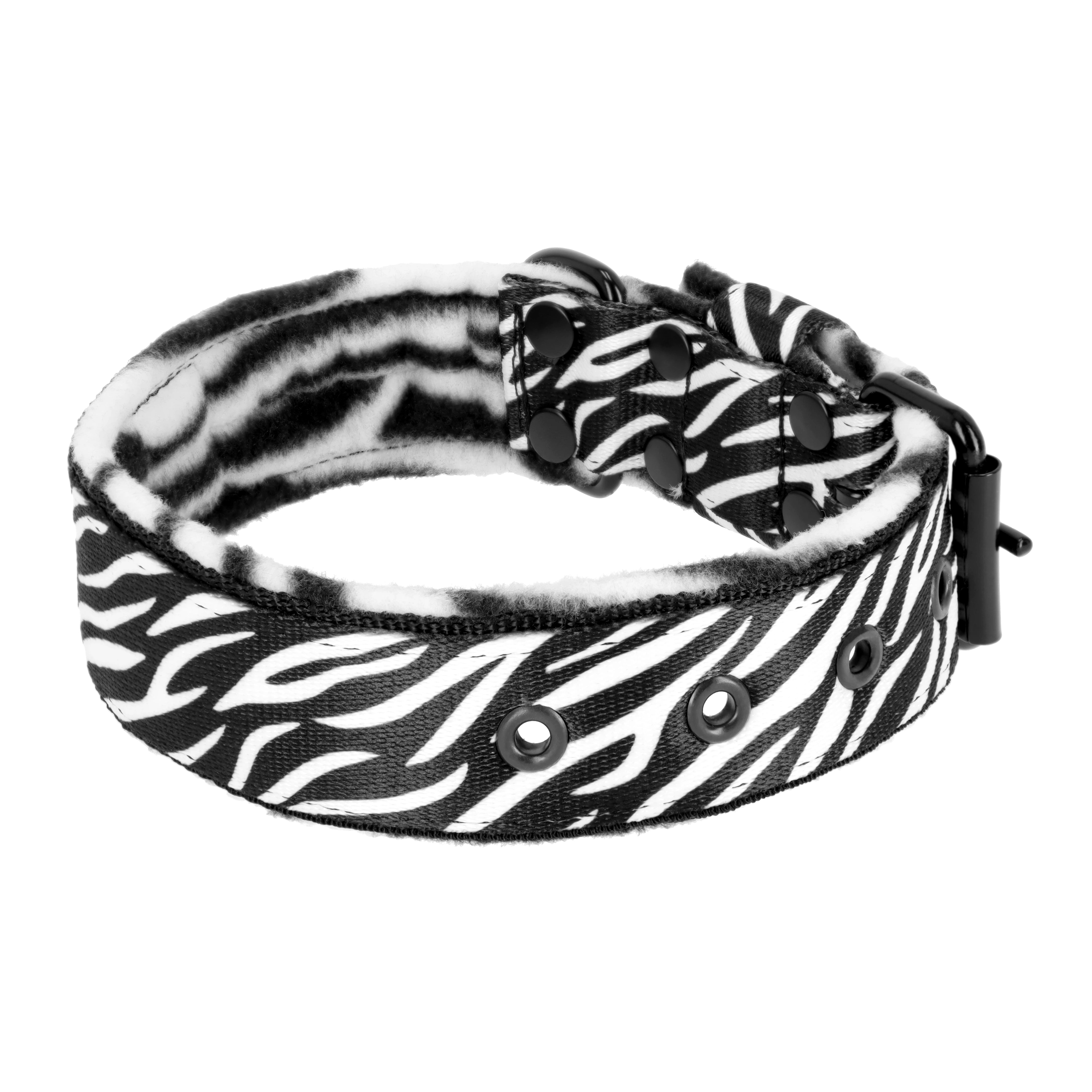 Active Komfort Zebra - Brett slitstarkt hundhalsband med spänne