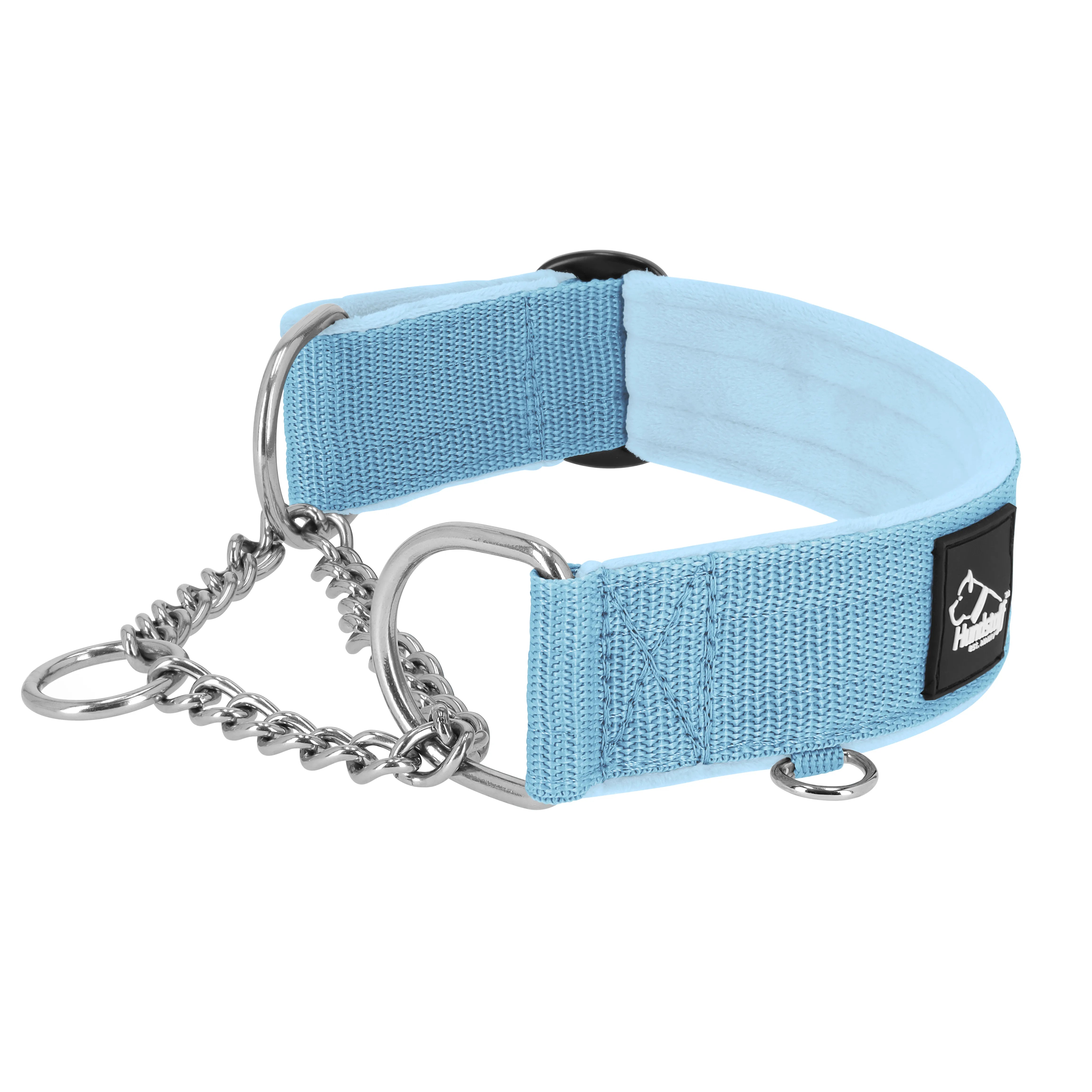 Martingale Chain Set Baby Blue - Halvstryp halsband & koppel
