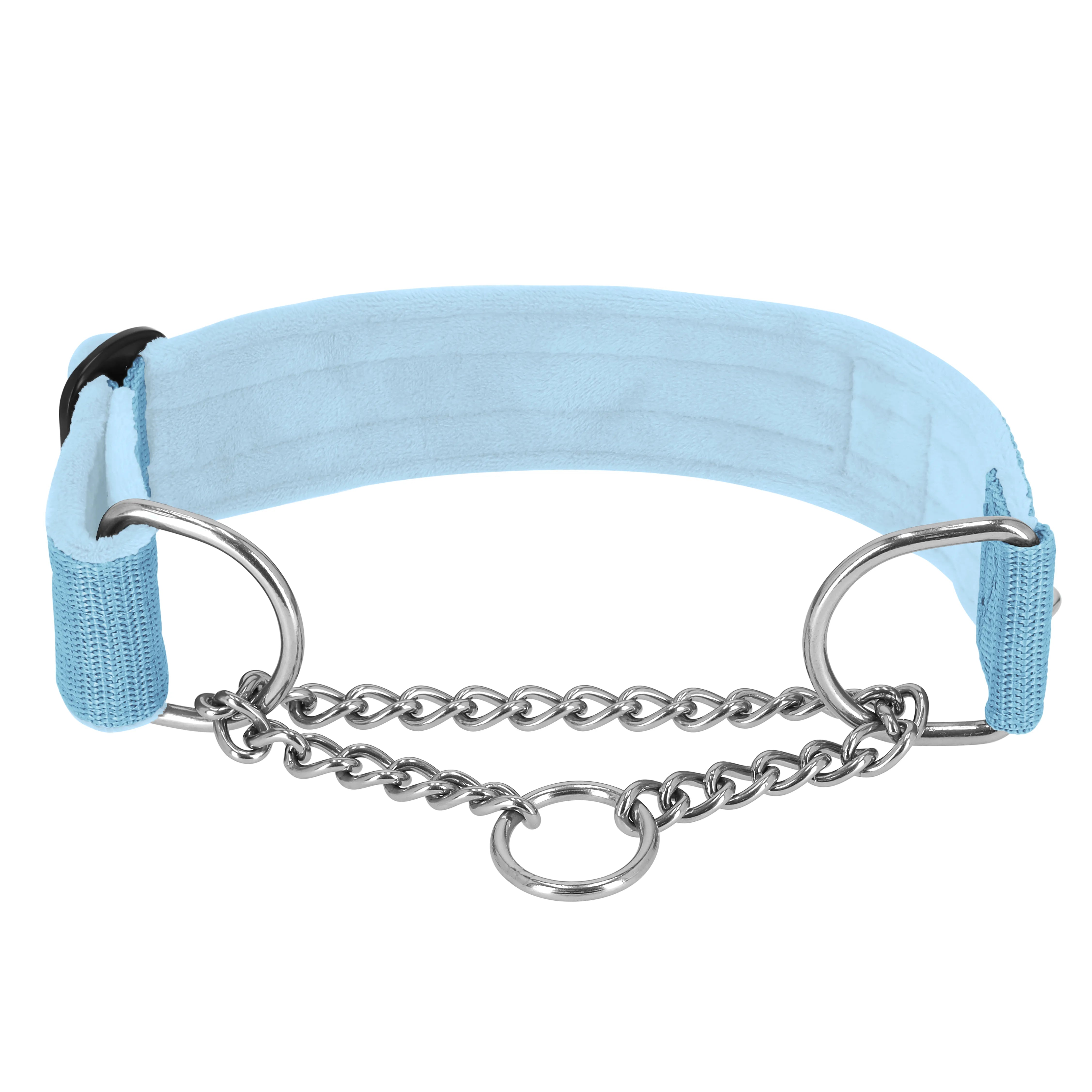 Martingale Chain Set Baby Blue - Halvstryp halsband & koppel