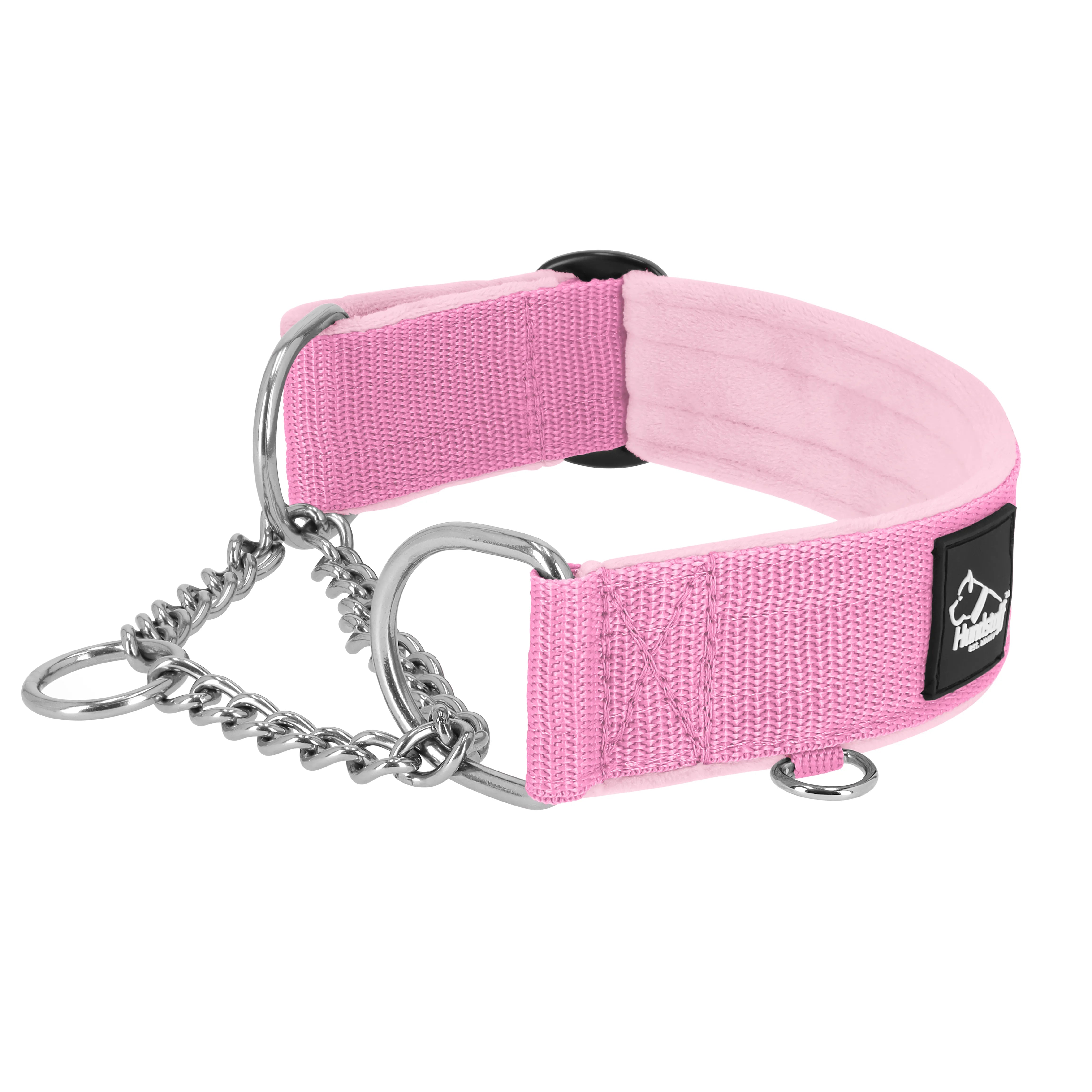 Martingale Chain Set Baby Pink – Halvstryp halsband & koppel