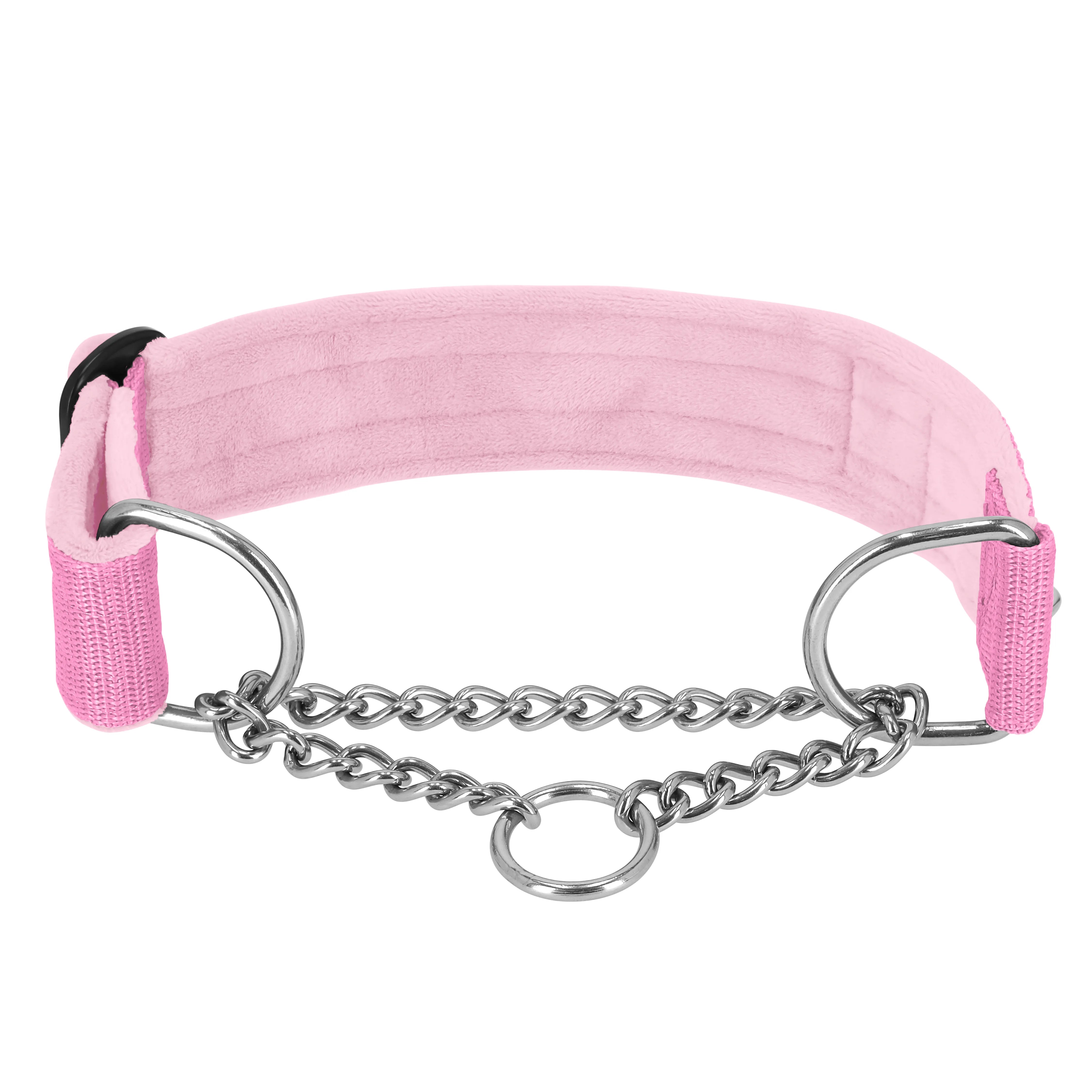 Martingale Chain Set Baby Pink – Halvstryp halsband & koppel