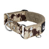 Martingale Camo Beige - Brett fodrat hundhalsband halvstryp