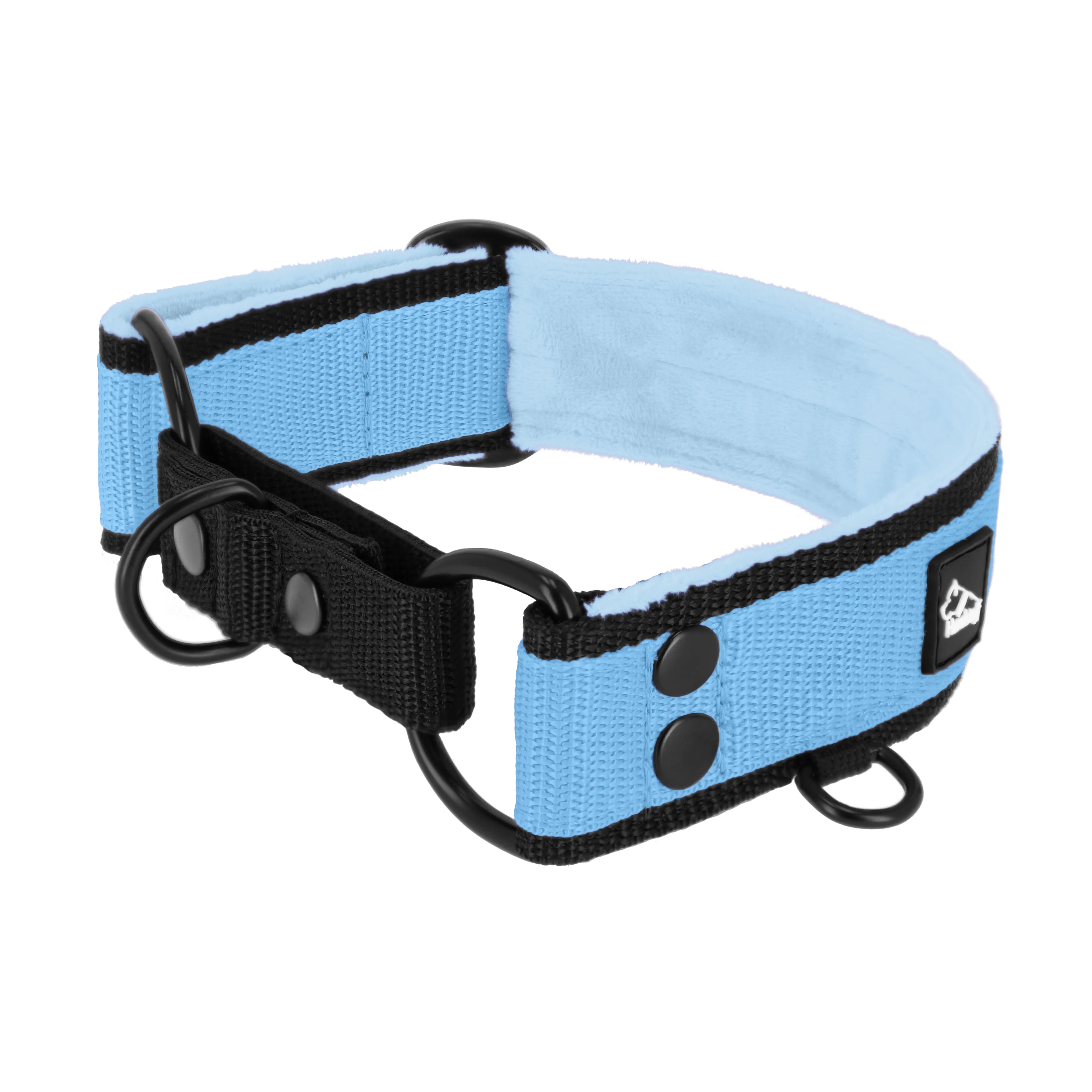 Martingale Black Edition Baby Blue - Brett fodrat halsband halvstryp