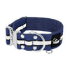 Extreme Silver Buckle Safe Navy Blue - Säkert reflexhalsband