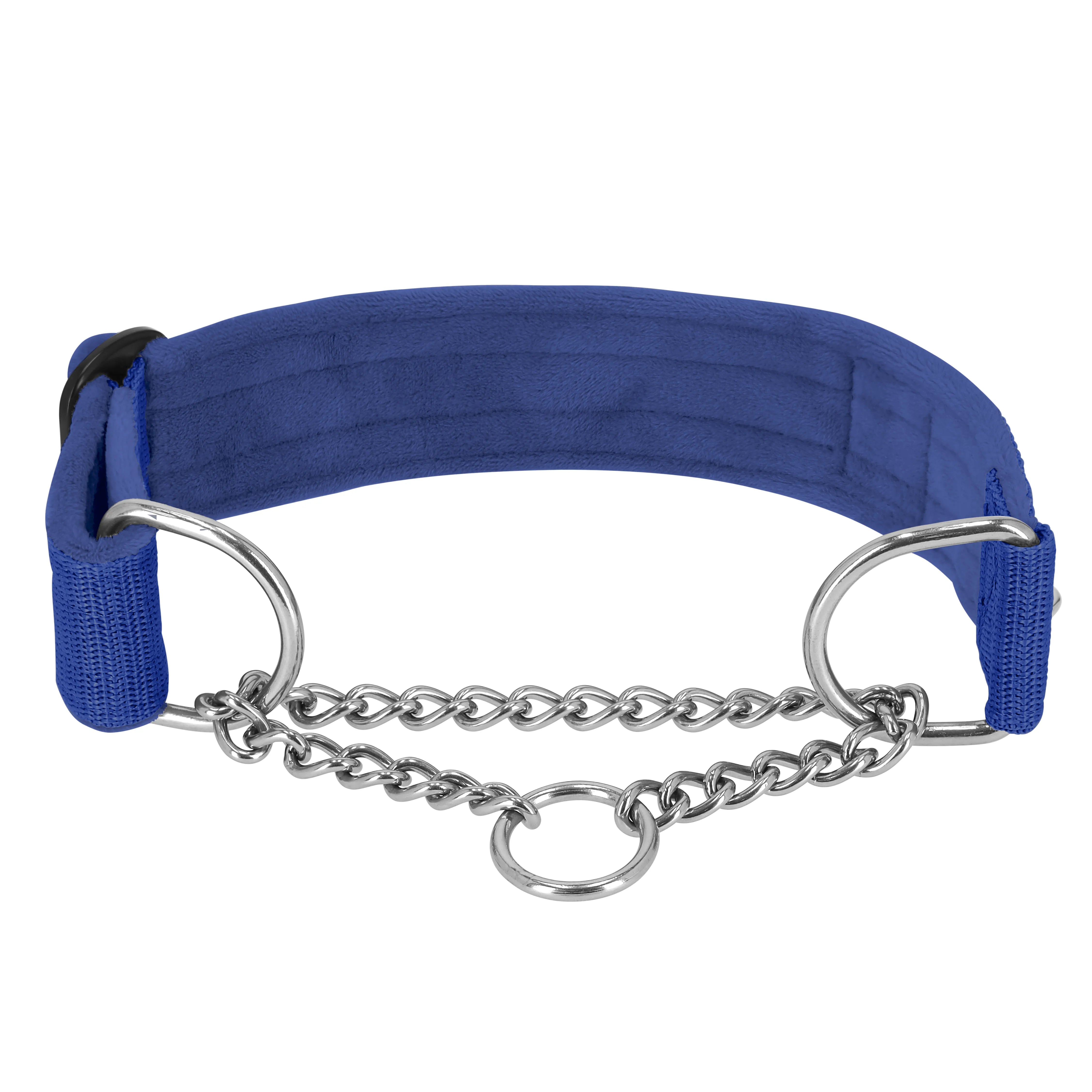 Martingale Chain Set Blue – Halvstryp halsband & koppel