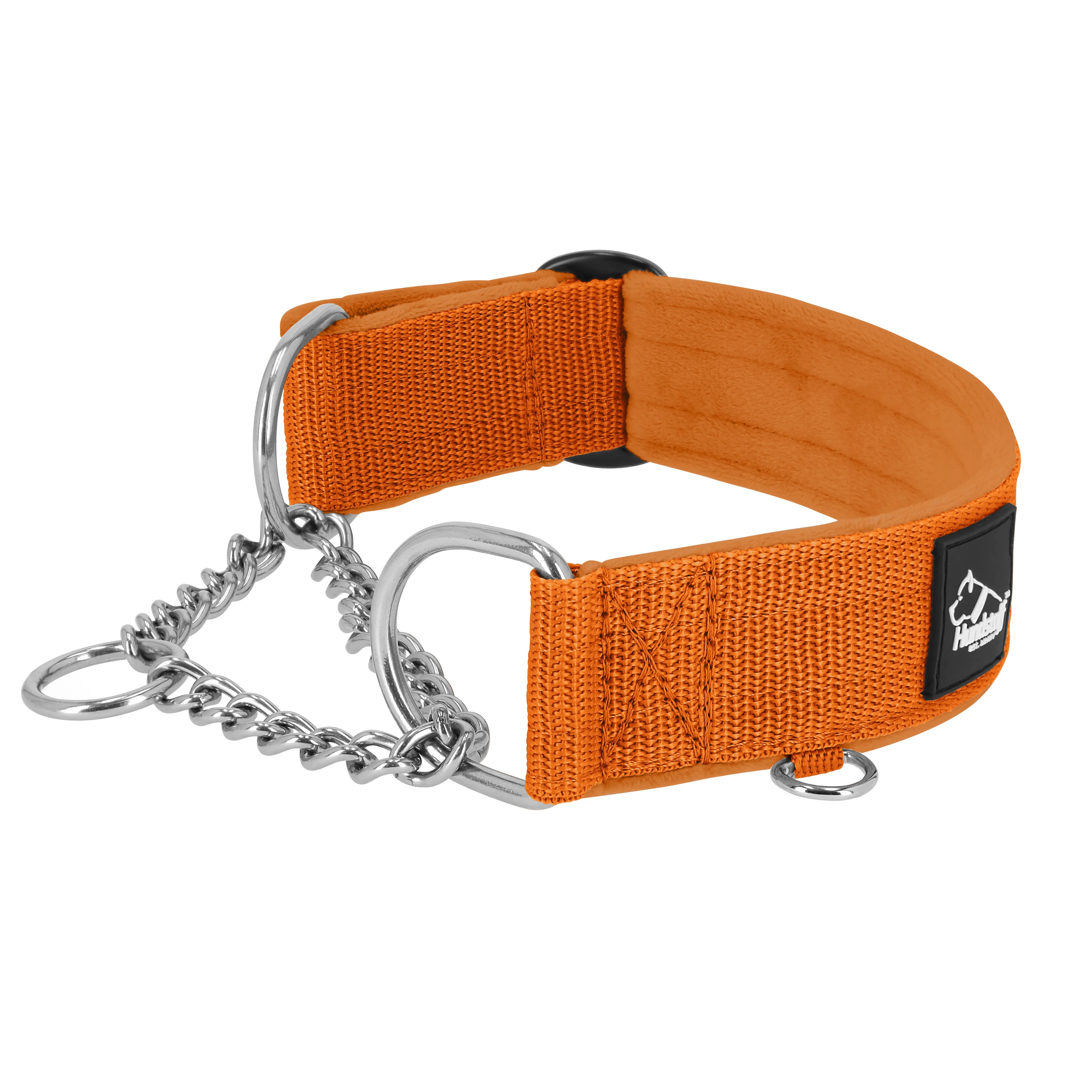 Martingale Chain Set Orange – Halvstryp halsband & koppel