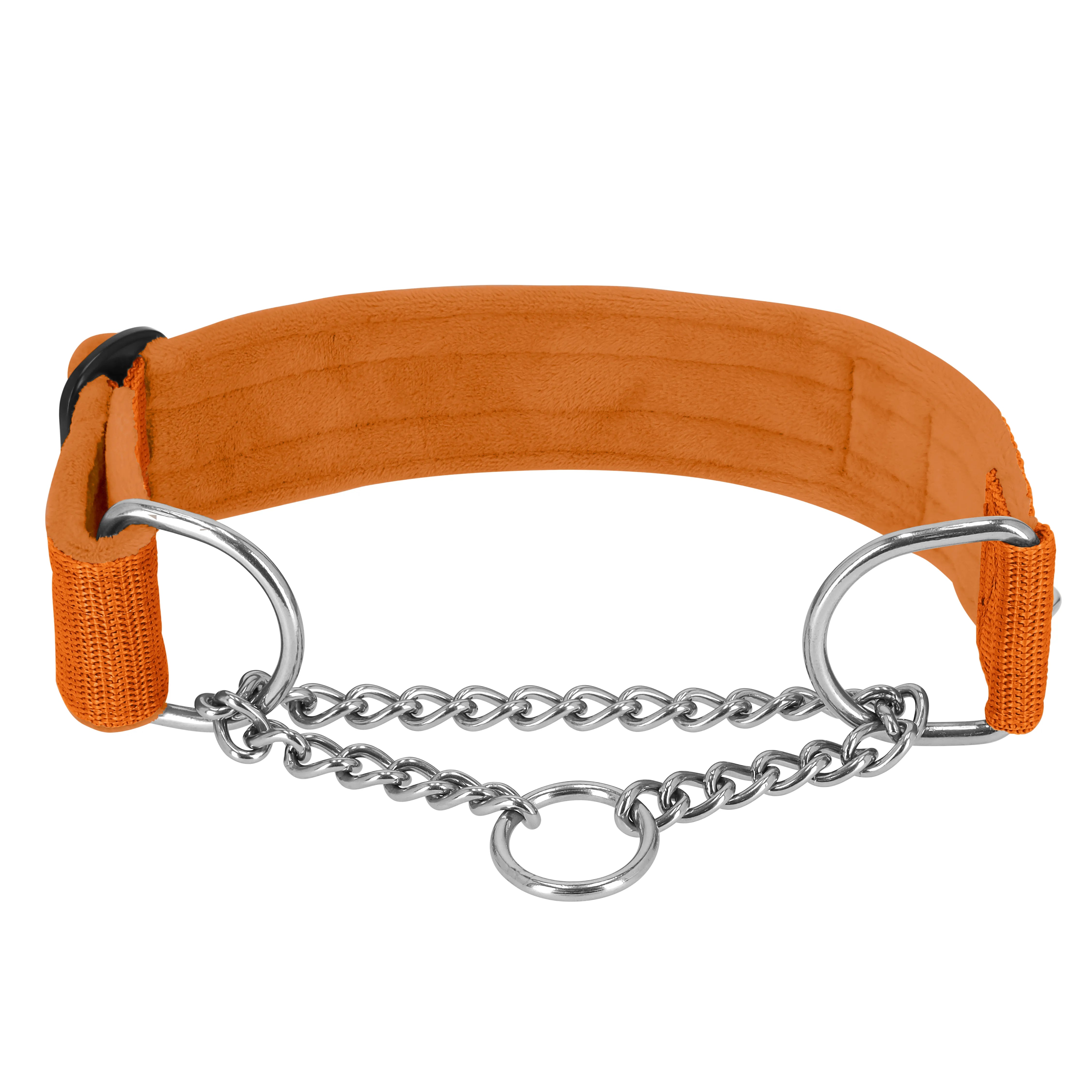 Martingale Chain Set Orange – Halvstryp halsband & koppel