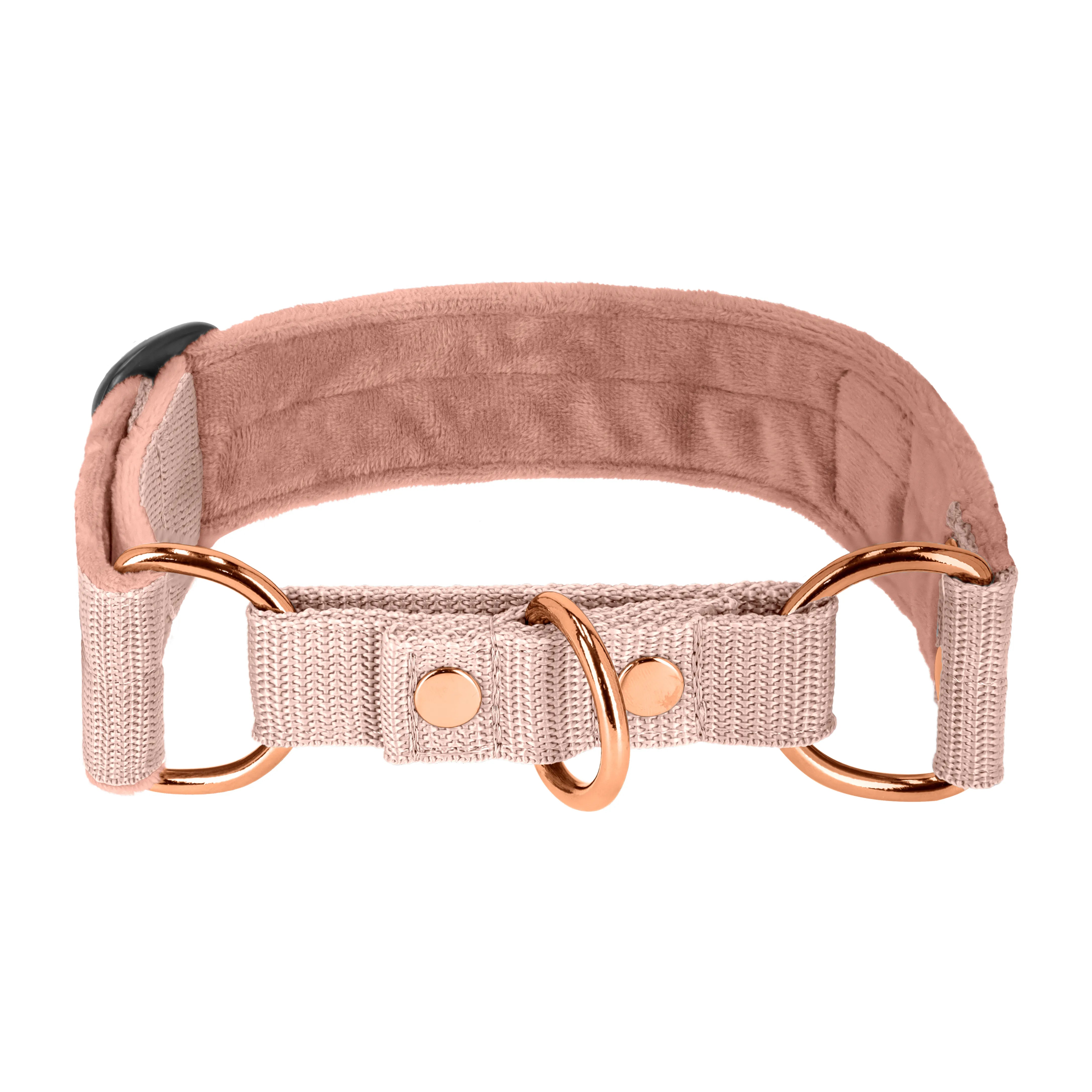 Martingale Rose Edition Pastel Beige - Brett fodrat halsband halvstryp