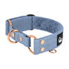 Martingale Rose Edition Pastel Blue - Brett fodrat halsband halvstryp