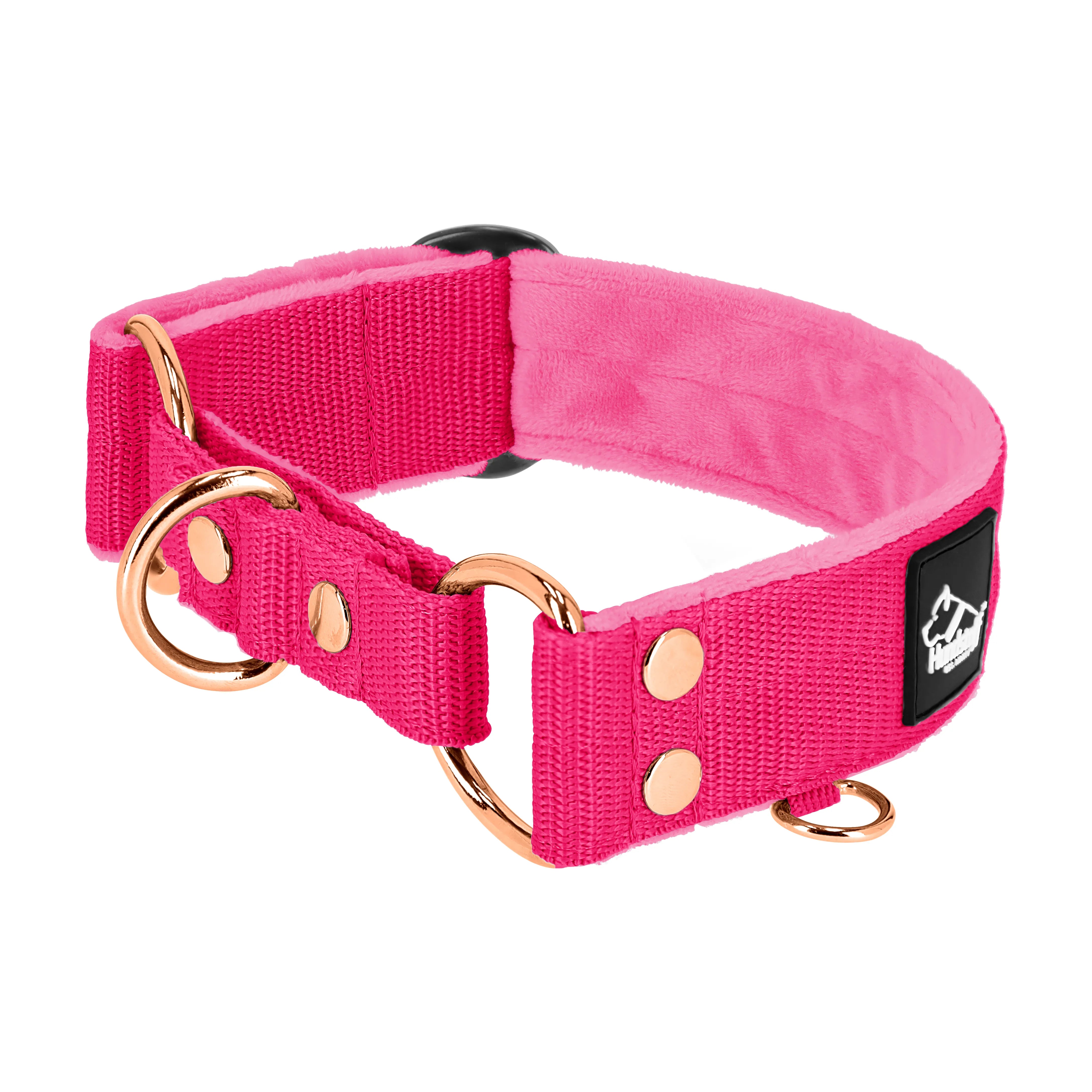 Martingale Rose Edition Rosa - Brett fodrat halsband halvstryp