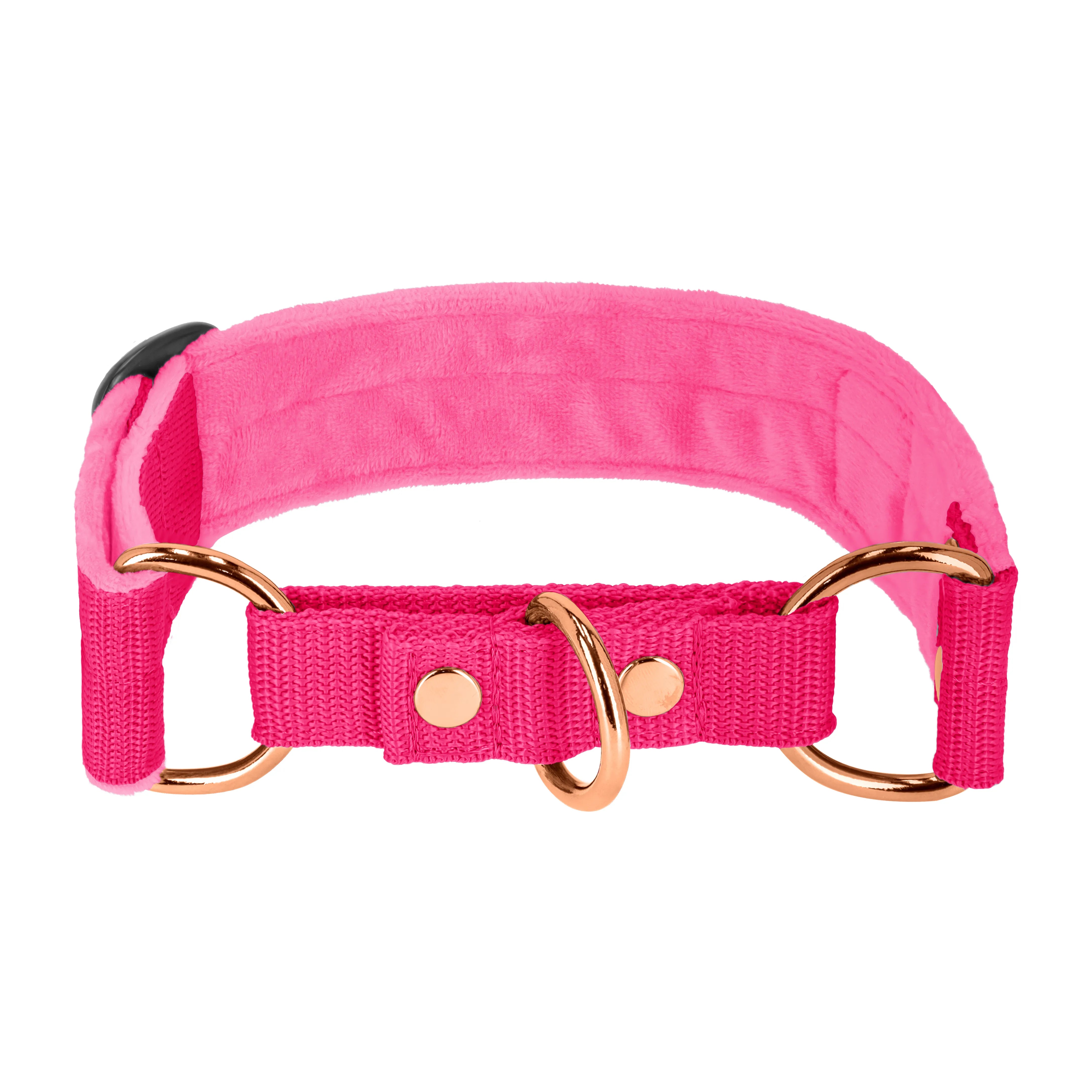 Martingale Rose Edition Rosa - Brett fodrat halsband halvstryp