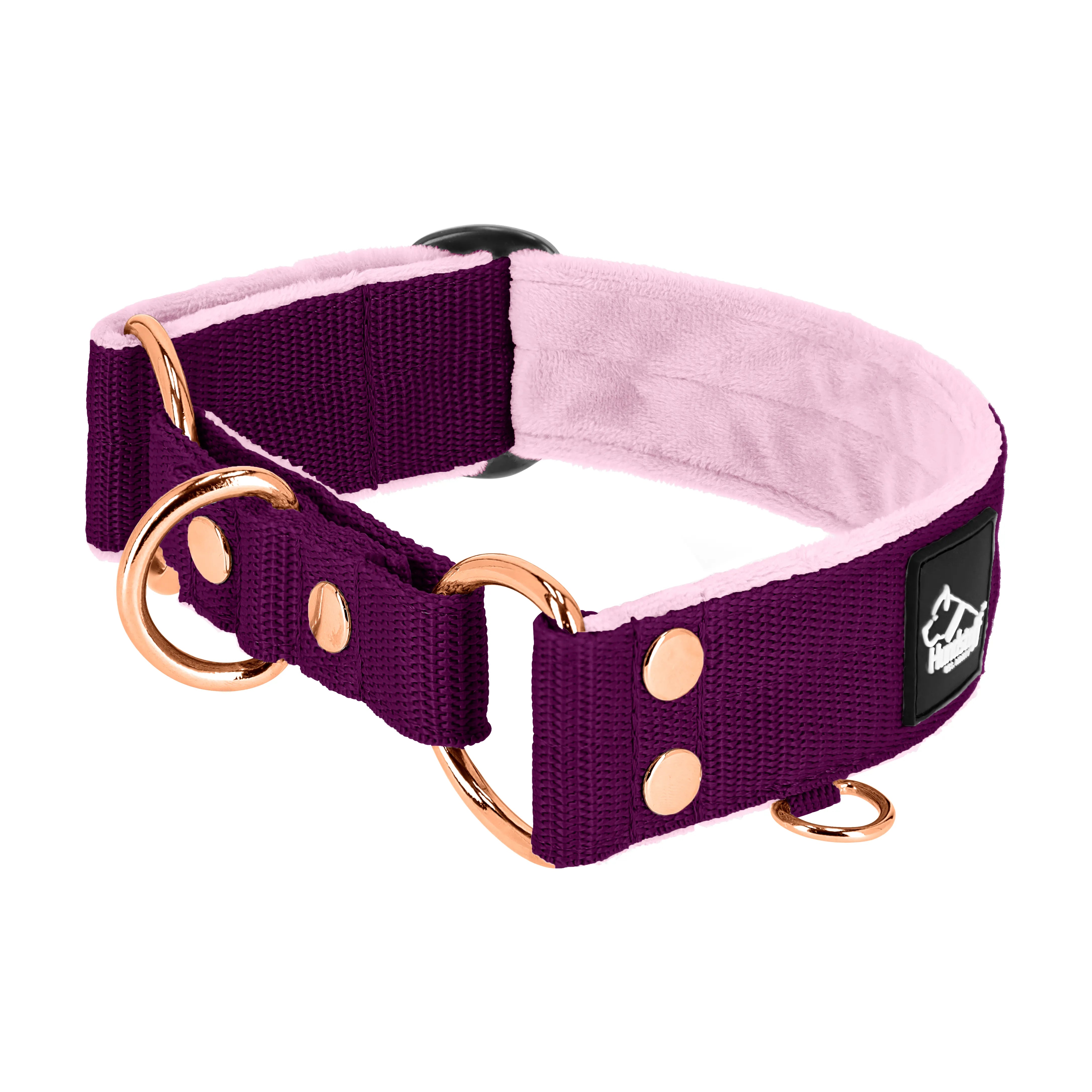 Martingale Rose Edition Plum - Brett fodrat halsband halvstryp