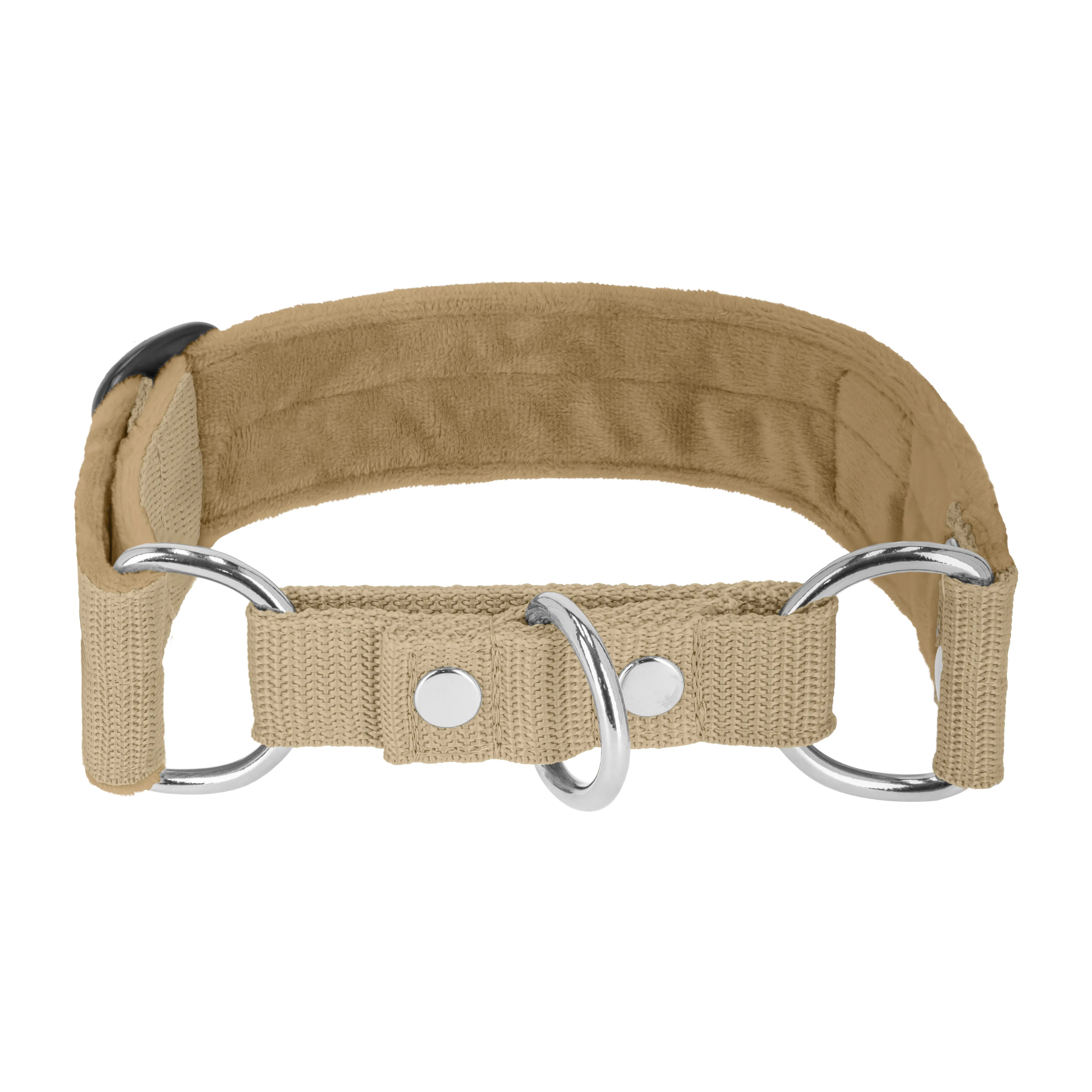 Martingale Beige - Brett fodrat halsband halvstryp