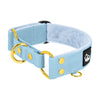 Martingale Golden Baby Blue - Brett fodrat halsband halvstryp