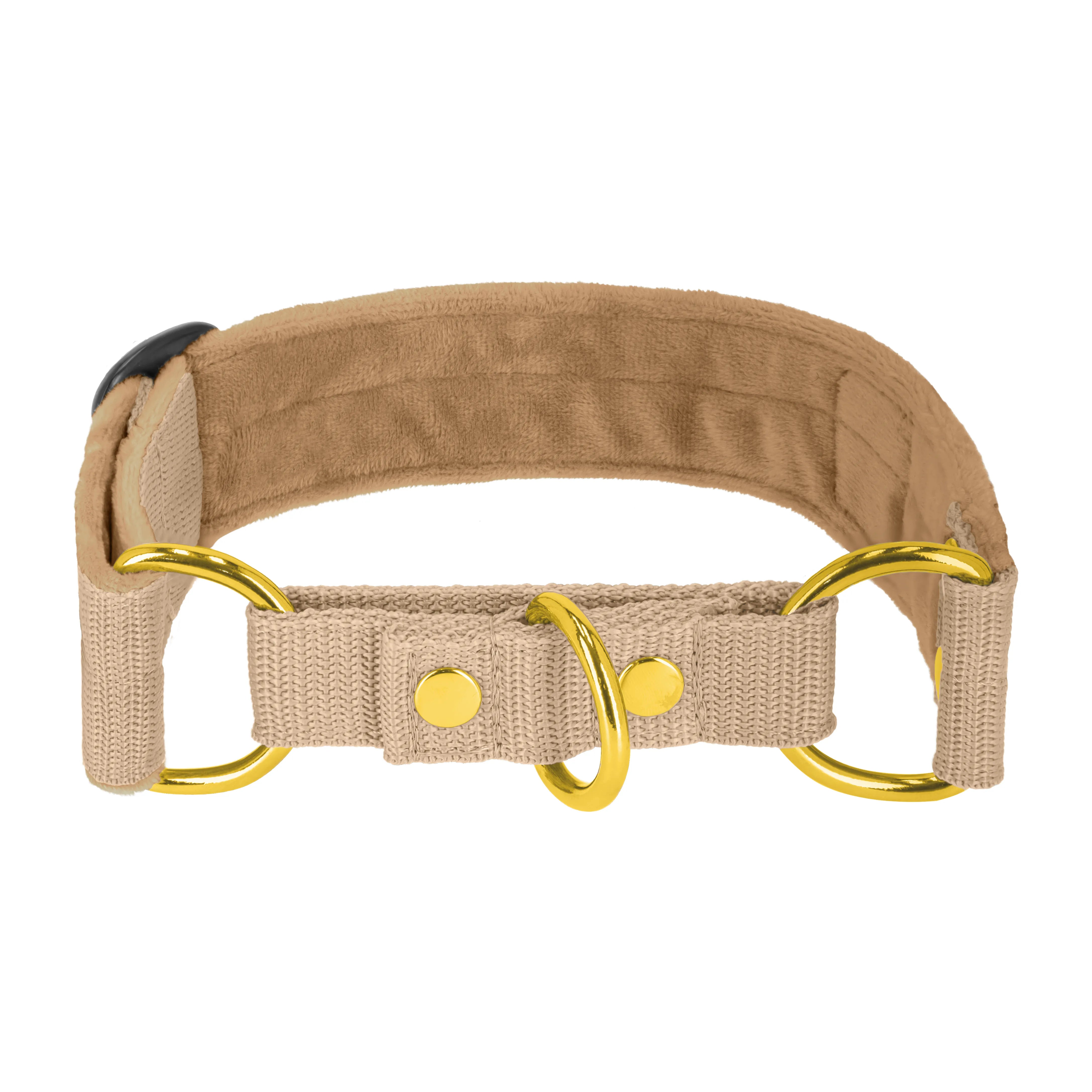 Martingale Golden Beige - Brett fodrat halsband halvstryp