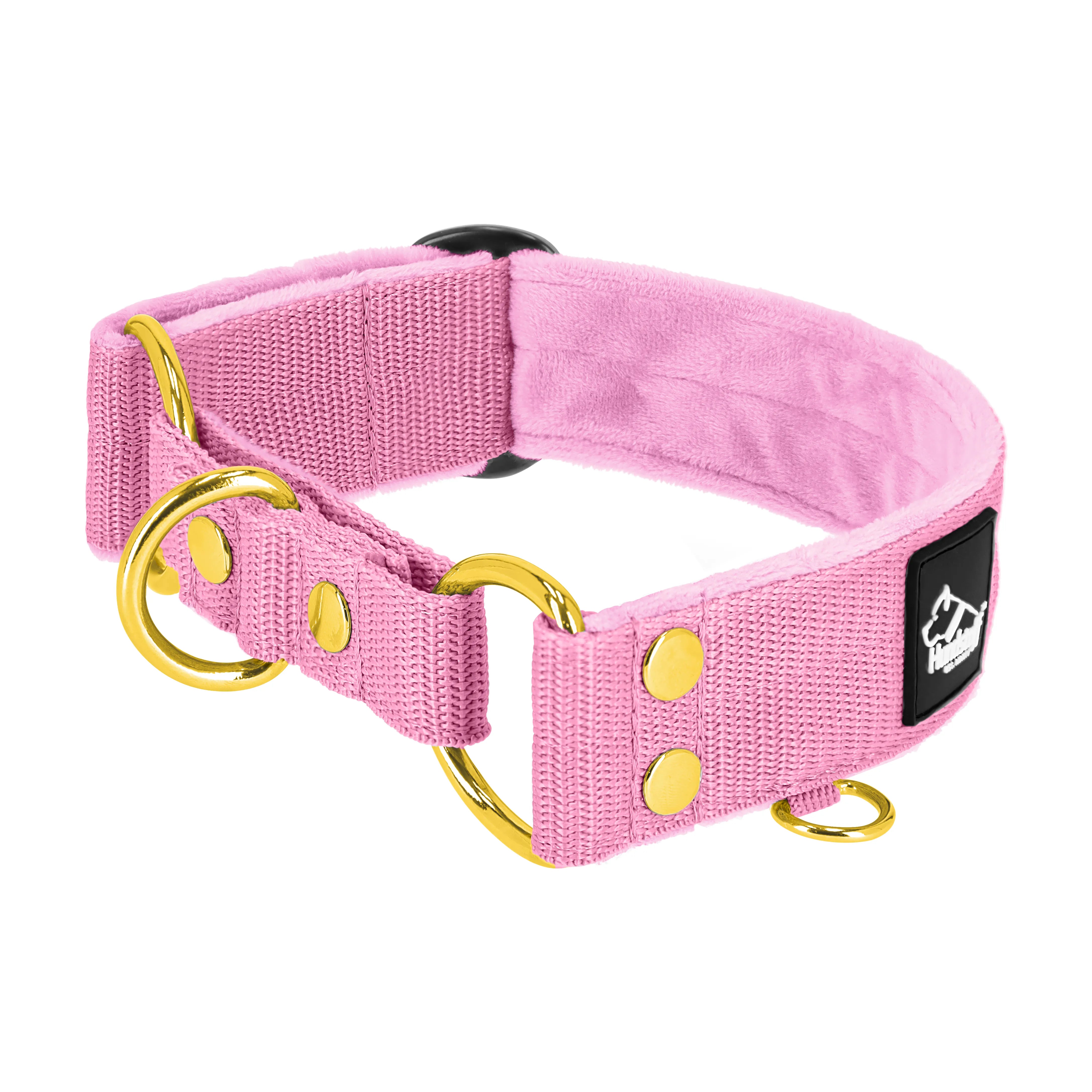 Martingale Golden Candy Pink - Brett fodrat halsband halvstryp