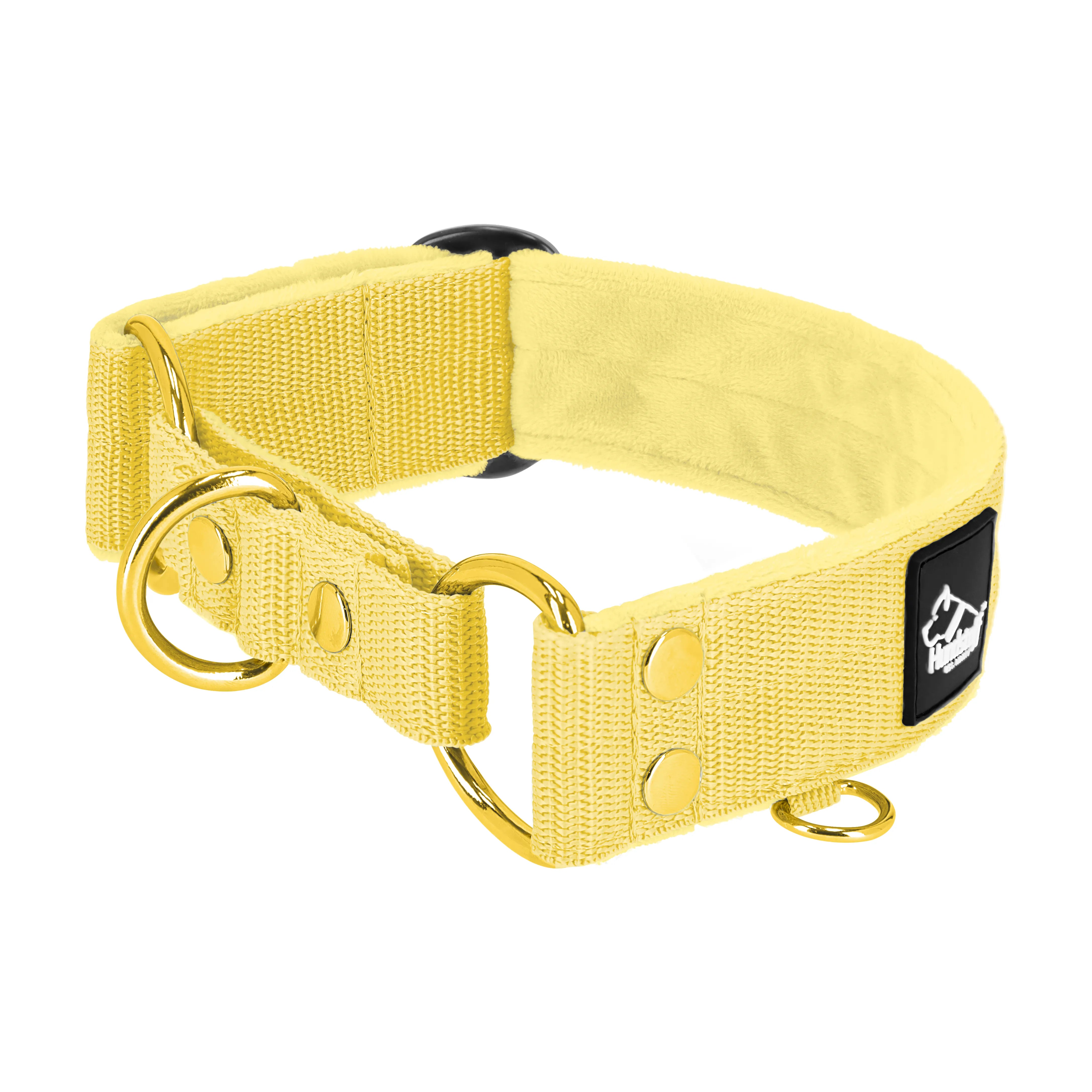 Martingale Golden Gold Yellow - Brett fodrat halsband halvstryp