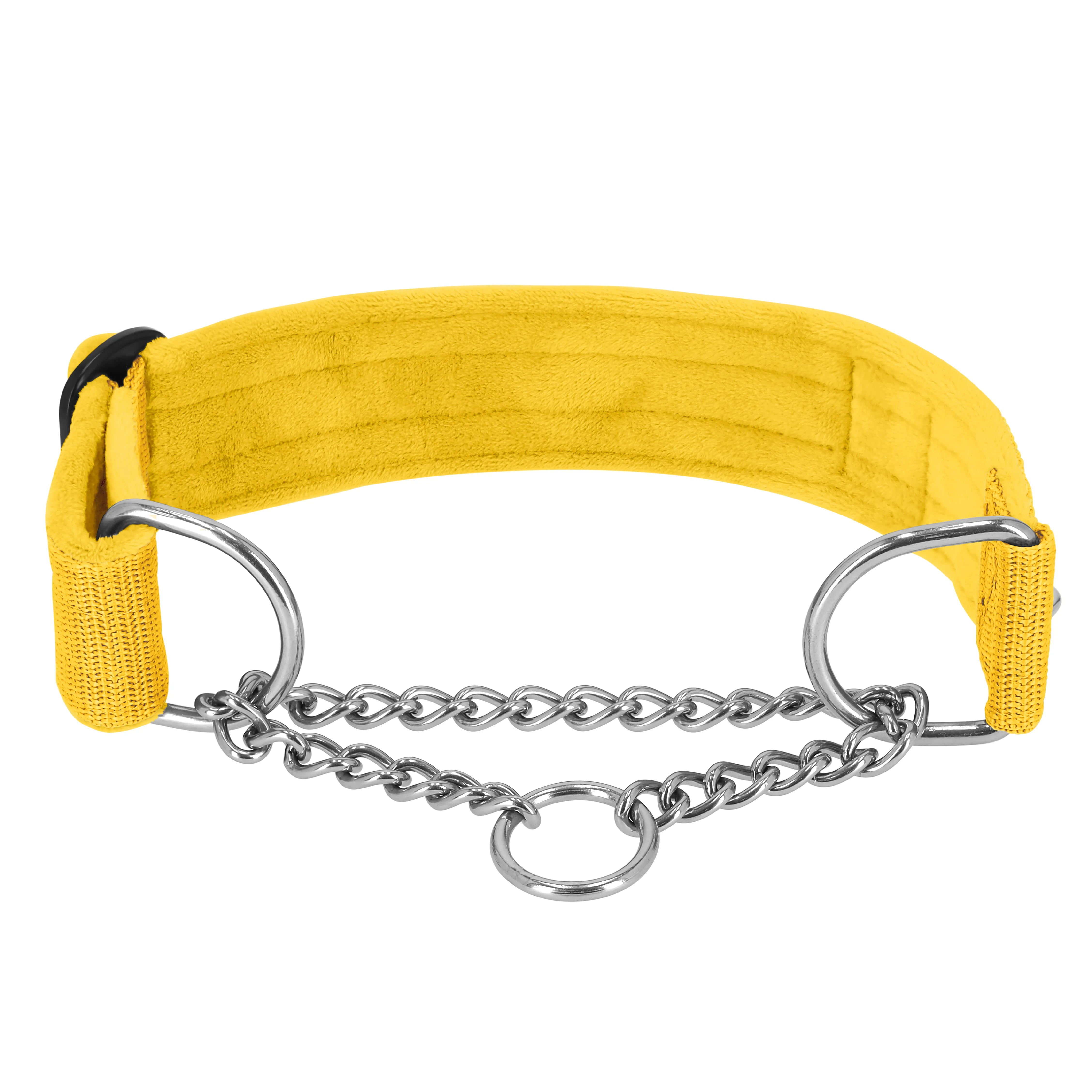 Martingale Chain Set Yellow – Halvstryp halsband & koppel