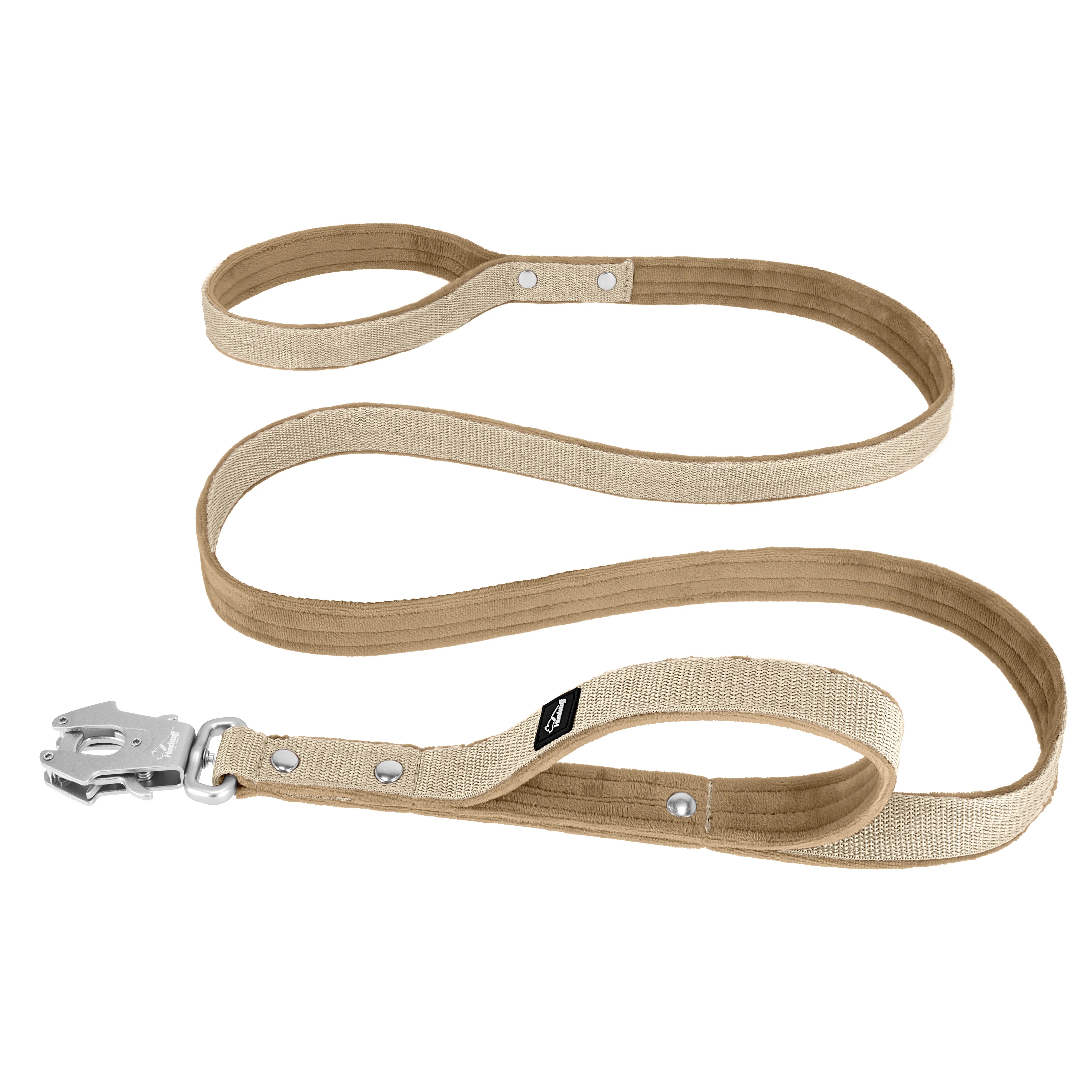 Guard Leash Beige - Väktarkoppel med extra handtag