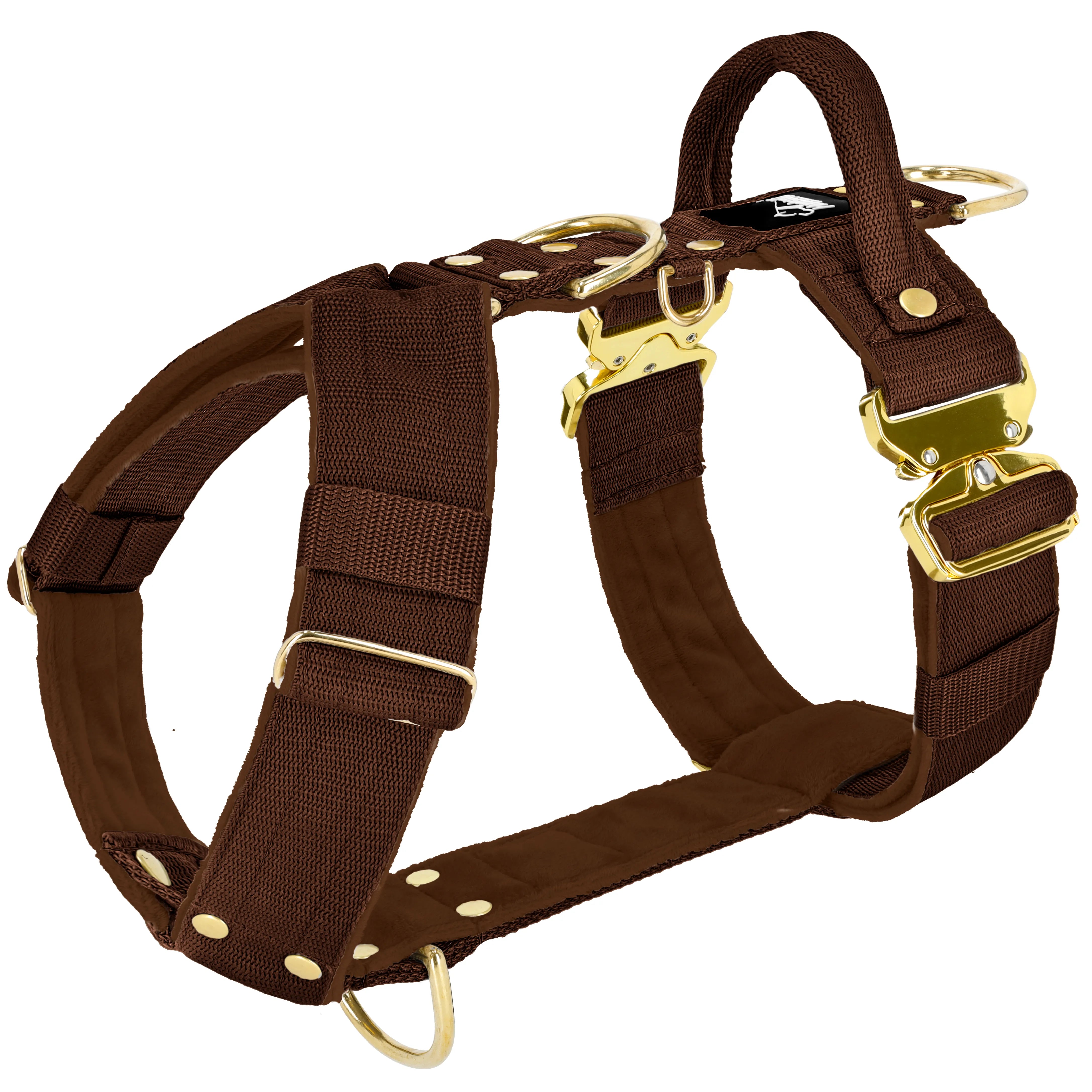 Easy Walk Extreme Gold Buckle Dark Brown - Sele med snabbspänne