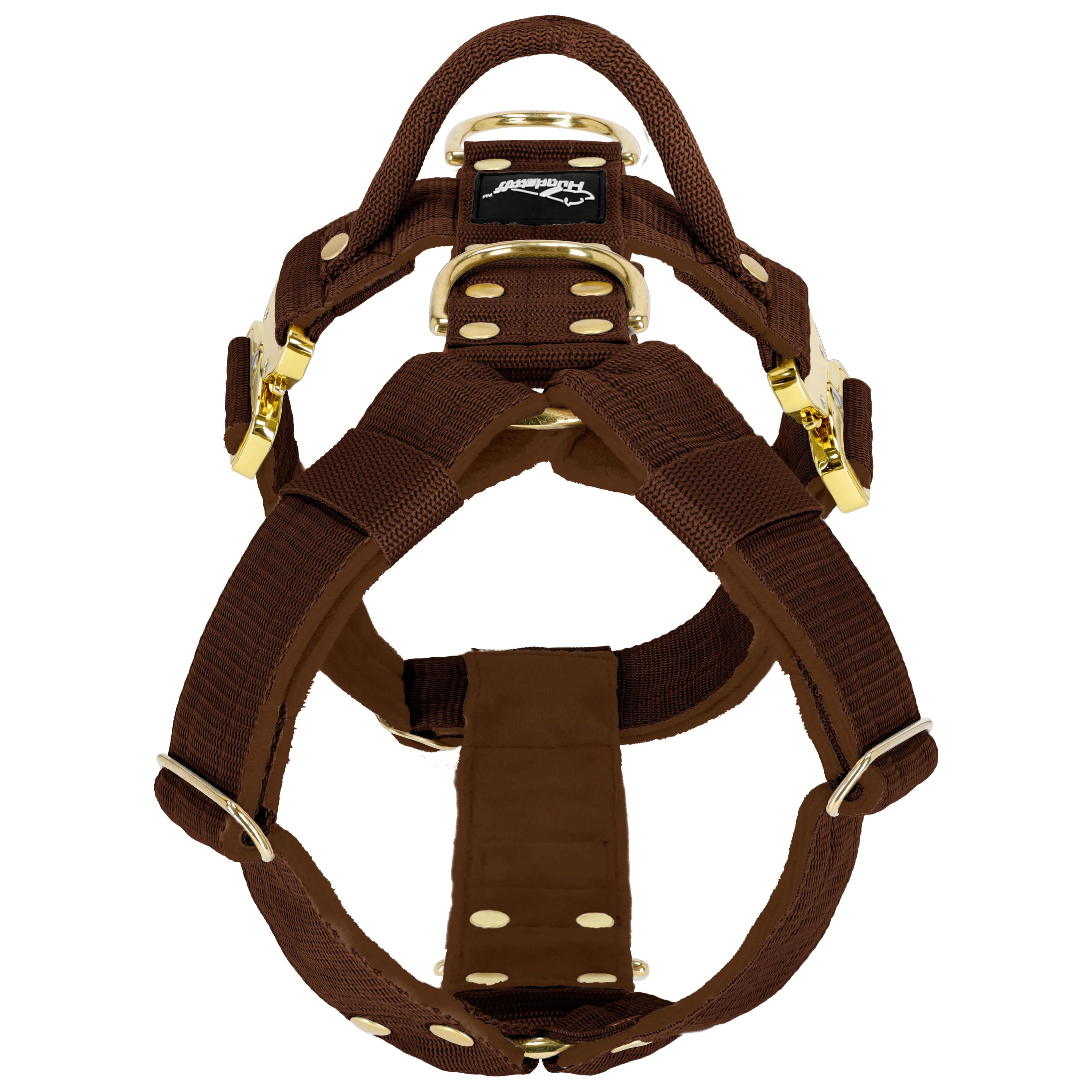 Easy Walk Extreme Gold Buckle Dark Brown - Sele med snabbspänne