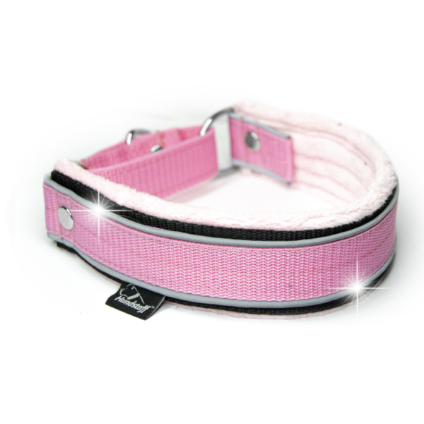 Martingale Safe Baby Pink – Brett fodrat halsband halvstryp med reflex