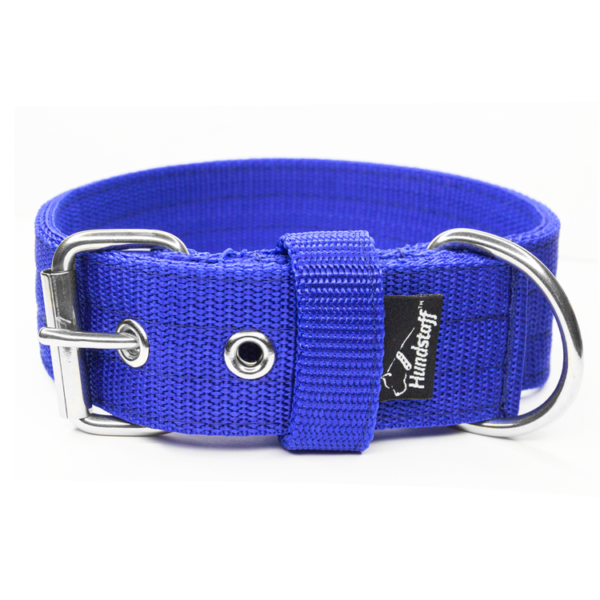 Active Blå – Brett slitstarkt halsband med spänne