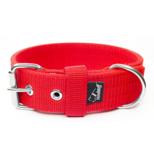 Active Rött – Brett slitstarkt halsband med spänne
