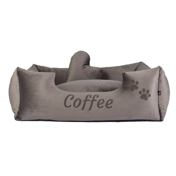 Velvet Kaffebrun – Hundbädd med namn