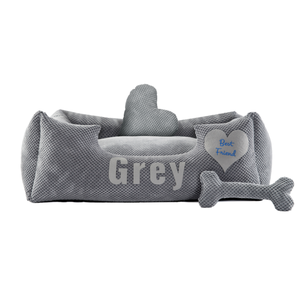 Platinum grey – grå hundbädd med namn