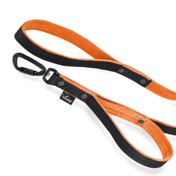 Guard Leash Black Edition Orange – Väktarkoppel med extra handtag