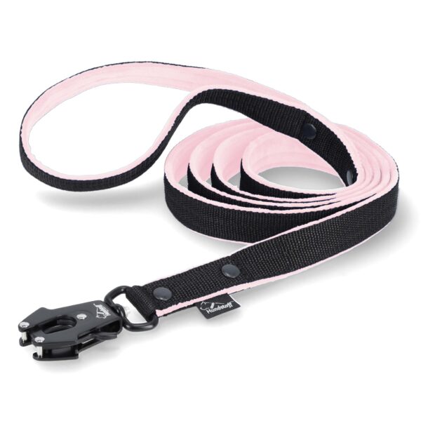 Walk Leash Black Edition Baby Pink – Säkert nylonkoppel i olika längder