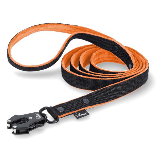 Walk Leash Black Edition Orange – Säkert nylonkoppel i olika längder