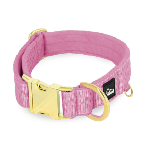 Easy Clip Golden Candy Pink – Reglerbart halsband med knäppspänne