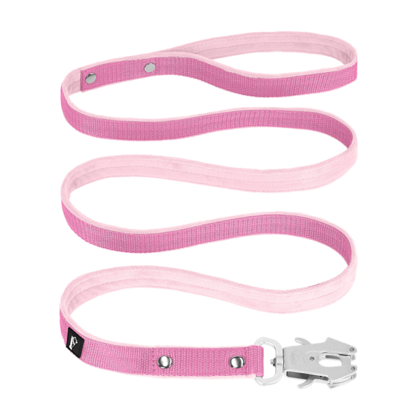 Walk Leash Baby Pink – Säkert nylonkoppel i olika längder