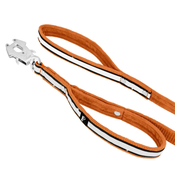 Guard Leash Safe Orange – Väktarkoppel med handtag & reflex